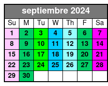 Sailing Tour New York septiembre Schedule