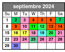Manhattan, Brooklyn and Staten septiembre Schedule
