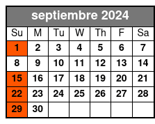 Italian Dinner W/ Tiramisu Sun septiembre Schedule
