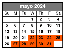 Night Tour mayo Schedule