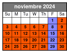1 Hour 30 Minutes noviembre Schedule