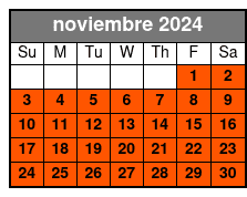 Dutch Tour, Regular Bike noviembre Schedule