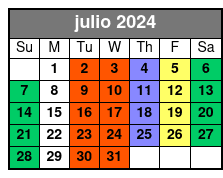Houdini julio Schedule