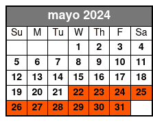Sunset Cruise mayo Schedule