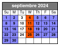 General septiembre Schedule