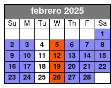General febrero Schedule