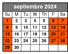 Standard Window Table septiembre Schedule