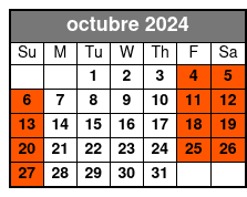 Standard Window Table octubre Schedule