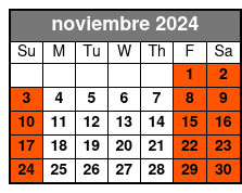 Standard Window Table noviembre Schedule