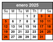 Standard Window Table enero Schedule