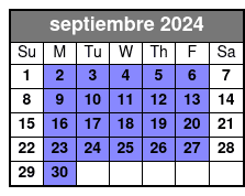 Meet in Hoboken (South) septiembre Schedule