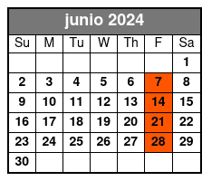 Standard Ticket junio Schedule