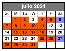 Group Tour julio Schedule