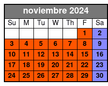 Group Tour noviembre Schedule