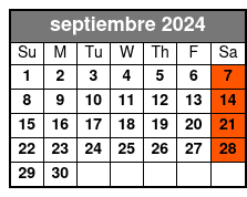 Harlem Saturday Gospel/Brunch septiembre Schedule