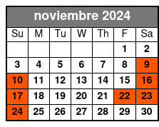 Ice Skating Peak noviembre Schedule