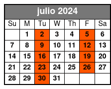 Washington D.C. julio Schedule