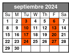 Washington D.C. septiembre Schedule