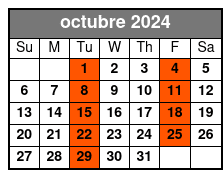Washington D.C. octubre Schedule