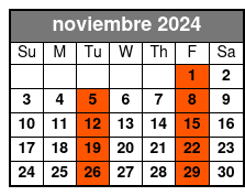 Washington D.C. noviembre Schedule