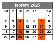 Washington D.C. febrero Schedule