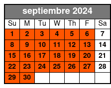 7-Days Electric Bike Rental septiembre Schedule