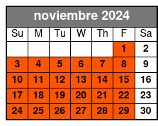 7-Days Electric Bike Rental noviembre Schedule