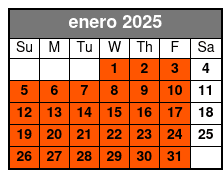 7-Days Electric Bike Rental enero Schedule