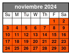 Meeting Point at Grand Central noviembre Schedule