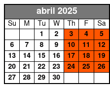 Découverte Washington Heights abril Schedule