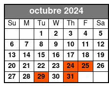 Private Tour octubre Schedule