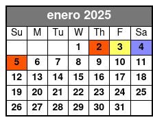 Balcony A-J Center enero Schedule