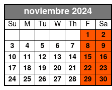 Diamond Package noviembre Schedule