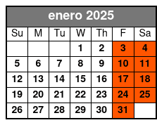 Bronze Package enero Schedule