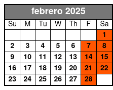 Bronze Package febrero Schedule