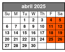 Bronze Package abril Schedule