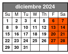 Gold Package diciembre Schedule