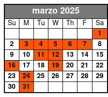 Combination Experience marzo Schedule