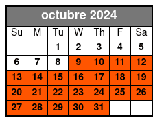 Late Night Package octubre Schedule