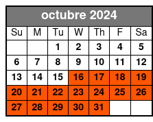 All-Inclusive Experience octubre Schedule