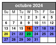 Standard Experience octubre Schedule