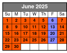 Central Park Pedicab Tour / Photo Stops junio Schedule