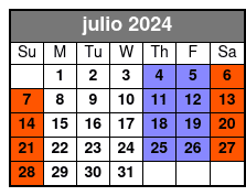 Public Tour julio Schedule