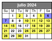 Day Sail julio Schedule