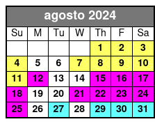 Day Sail agosto Schedule