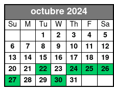 Day Sail octubre Schedule