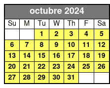 Manhattan Cruise octubre Schedule