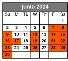 Sunset Jazz Sail junio Schedule
