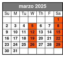 Enough Food for Lunch! marzo Schedule