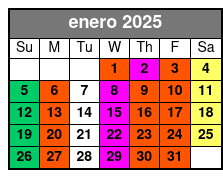 Orchestra Rows A-P enero Schedule